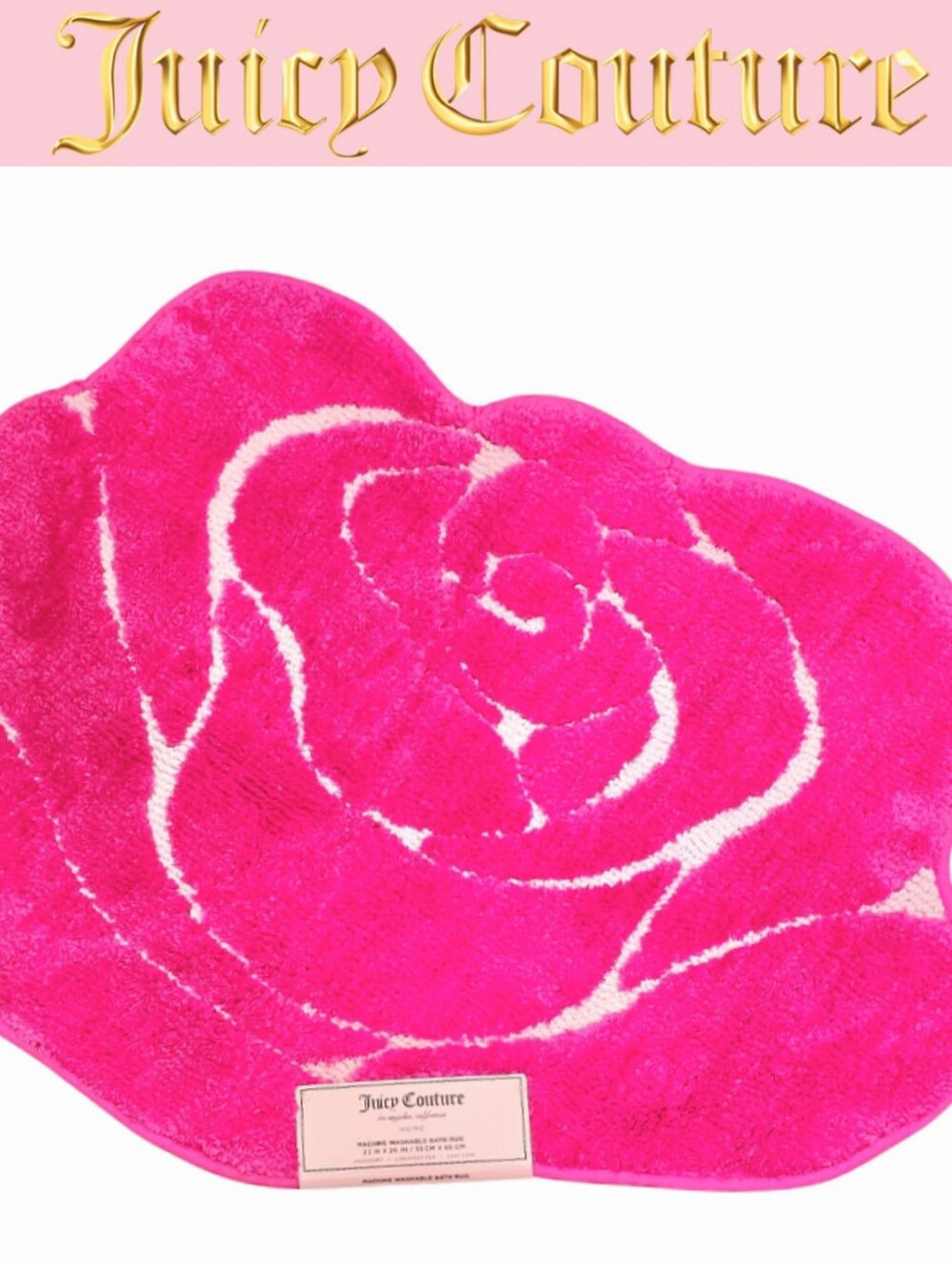 Juicy Couture Home Rose-Shaped Machine Washable Bath Rug